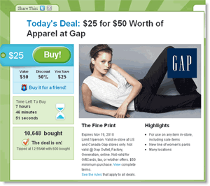 Gap Groupon Deal