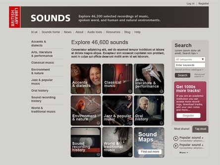 British Library Sound Archive Screenshot 1