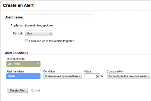 Create an Alert