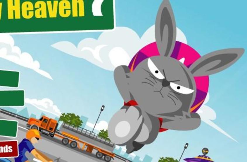 Bunny taking off! Bunny taking off!