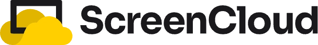 The ScreenCloud logo today: the yellow cloud and screen beside the word ScreenCloud